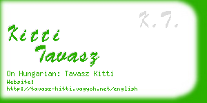 kitti tavasz business card